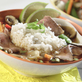 Spicy Ginger Beef & Rice Soup with Lime