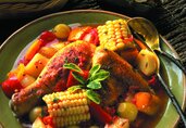 Chicken Brunswick Stew with Roasted Garlic