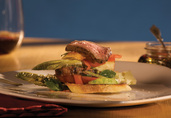 Lemon-Herb Rubbed Butterflied Leg of Lamb Bread Salad