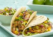 Grilled Shrimp Tacos with Jalapeño Mango Slaw