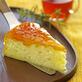 Warm Rosemary Brie Cake with Peach Preserves 