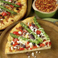 California Asparagus Pizza with Red Bell Pepper, Olive and Feta Cheese