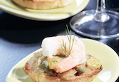 Caramelized Onion & Shrimp Bruschetta