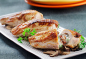 Stuffed Chicken Breast with Mushroom Wine Sauce