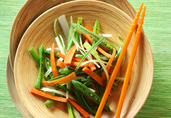 Shredded Sugar Snap Pea and Carrot Stir-Fry