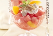 Watermelon and Peaches Dessert