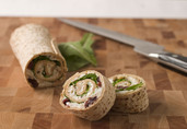 Catfish Pinwheels with Bleu Cheese, Dried Cherries and Arugula