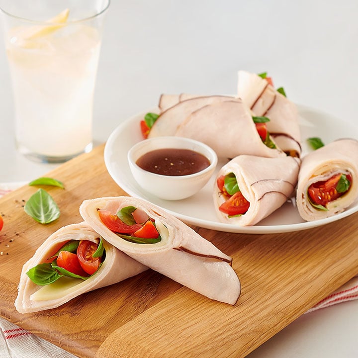 Bento Box Turkey Roll-Ups with Caprese Salad Recipe