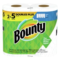 Bounty Paper Towels, Double Plus Rolls, Select-A-Size, White, 2-Ply 8 ea