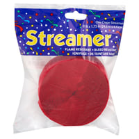 Touch Of Color Crepe Streamer, Classic Red