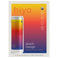 Hiyo - Hiyo Seltzer Peach Mango Water 4-12 ounce (12 ounces