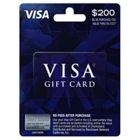 Visa Gift Card - Value: $200 - Purchase by Bitcoin or Altcoins