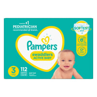Pampers - Pampers, Swaddlers - Diapers, 3 (16-28 lb), Giant Pack (112 ...
