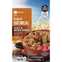 SE Grocers - SE Grocers Maple & Brown Sugar Instant Oatmeal 15.1 Ounces ...
