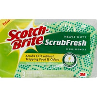 Scotch Brite Scrub Sponge, Large Heavy Duty