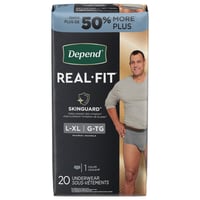 Depend - Depend, Real-Fit - Underwear, Skinguard, Maximum, 1 Color, L-XL  (20 count), Shop