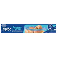 Ziploc - Ziploc Double Protection 2 Gallon Sized Freezer Bags 10