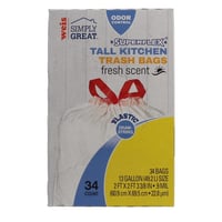 Tall Kitchen Superflex Trash Bags 13 Gallon - Best Yet Brand