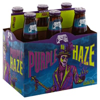 Beer Coaster >< ABITA Brewing Purple Haze Raspberry Wheat ~ LOUISIANA Breweriana 
