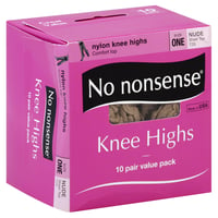 No Nonsense - No Nonsense, Knee Highs, Nylon, Sheer Toe, Size One, Nude (10  count), Shop