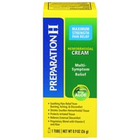 Preparation H, Hemorrhoidal Cream, with Aloe, Maximum Strength ...