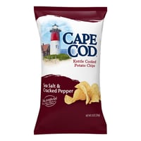 Cape Cod Cape Cod, Potato Chips, Sea Salt & Cracked Pepper, Kettle