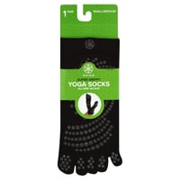 Gaiam Yoga Socks, Toeless, Small/Medium (Women's Shoe 5-10/Men's