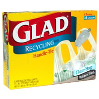 Glad Recycling Bags, Tall Kitchen, Handle-Tie,13 Gallon