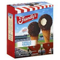 Friendlys - Friendlys Ice Cream Cone, Vanilla Krunch (4 count) | Shop ...