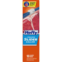 Hefty 1 Gal. Slider Freezer Bag Stand & Fill Expandable Bottom (10