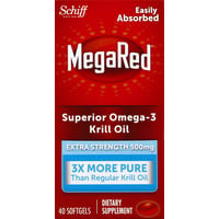 MegaRed - Megared Extra Strength 500Mg Omega-3 Krill Oil Softgels 40 ...
