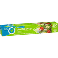 Saran Cling Plus Plastic Wrap, Clear, 200 Square Feet