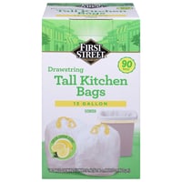 First Street - First Street, Blue Trash Bags, Twist Tie, 33 Gallon (100  count)