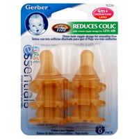 Gerber - Gerber, First Essentials - Nipples, Medium Flow, Latex, 4M+ (6 ...