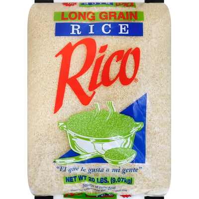 Rico - Rico Long Grain Rice 20 Pound (20 pounds) | Shop | Harveys ...
