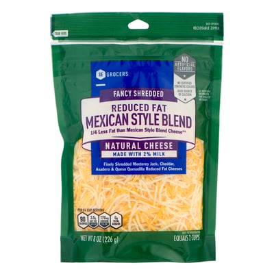 SE Grocers SE Grocers Fancy Shredded Reduced Fat Mexican Blend Cheese 8 Ounces (8 ounces