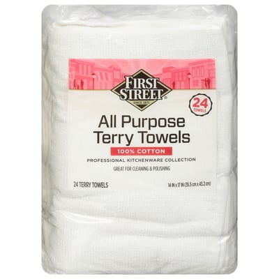 First Street - First Street, Washcloths, Terry (12 count)