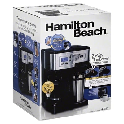 Hamilton Beach Flexbrew 2-Way Single Serve Coffee Maker, 12 Cup, K-cup, NEW