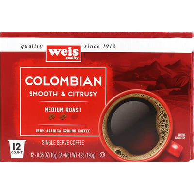 Weis Quality - Weis Quality, Dark Roast 100% Colombian 100% Arabica Premium Coffee  Single Serve Cups (4.23 oz) | Shop | Weis Markets