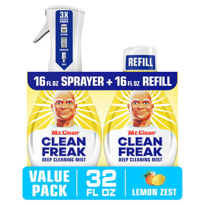 Mr. Clean Clean Freak - SET of (2) 16 oz LEMON ZEST REFILLS Multi