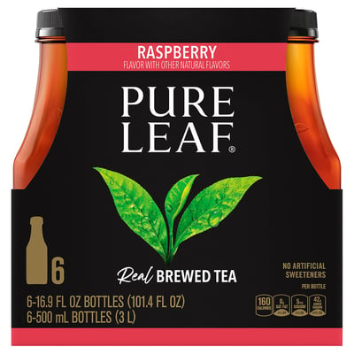 Pure Leaf Lower Sugar Subtly Sweet Peach Real Brewed Tea, 16.9 oz, 6 count