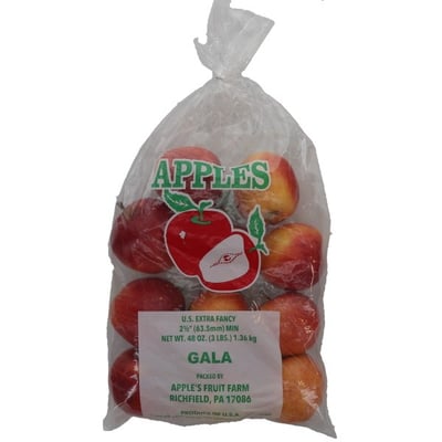 Gala Apples Fresh Produce Fruit, 3 LB Bag