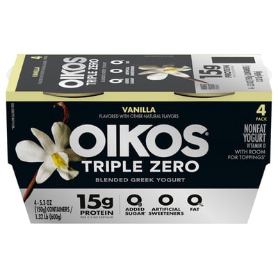 Oikos - Oikos, Triple Zero Vanilla High Protein Nonfat Greek