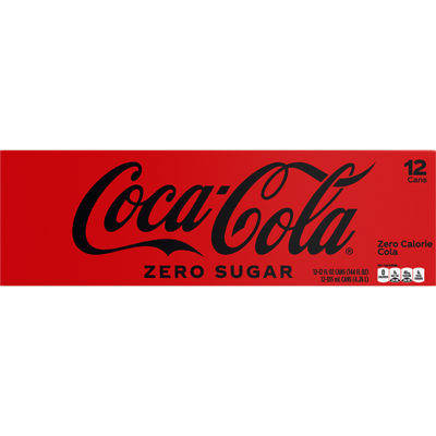 飲みかけのゼロコーラ Coca-Cola Zero Sugar - Coca-Cola Zero Sugar Cola, 12 Ounce Can, 12