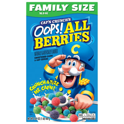 Cap N Crunch - Quaker Captain Crunch Oops All Berries Cereal 16.9