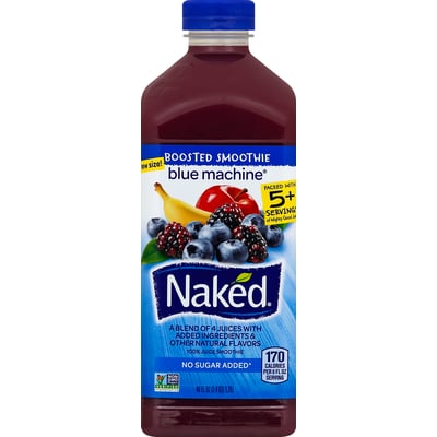 Calories in Naked Juice Boosted 100% Juice Smoothie - Blue Machine