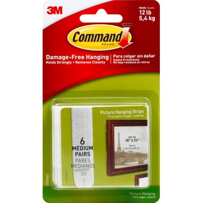 Command - Command Damage Free Picture Hanging Strips 6 pk, holds strongly,  removes cleanly (1 count), Shop