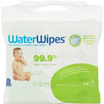 WATERWIPES - Water Wipes Textured Baby Wipes 240 Pack (240 count)