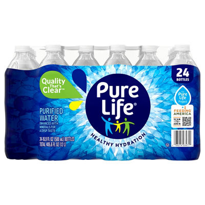 Nestle - Pure Life Purified Pure Life Bottle Water 24 Pack (16.90