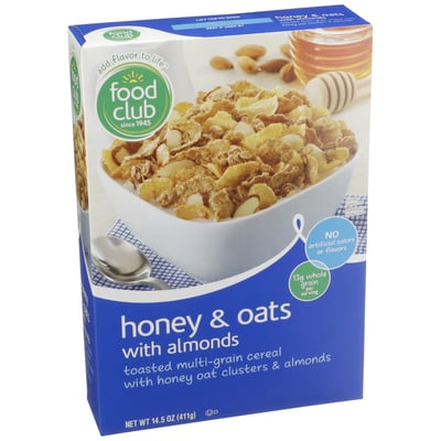 Food Club - Food Club, Toasted Multi-Grain Cereal With Honey Oat Clusters &  Almonds (14.5 oz), Shop